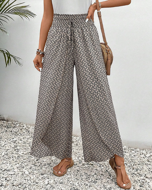 Sommerfeld | Lisette Hose mit weitem Bein und geometrischem Druck