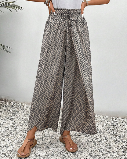 Sommerfeld | Lisette Hose mit weitem Bein und geometrischem Druck