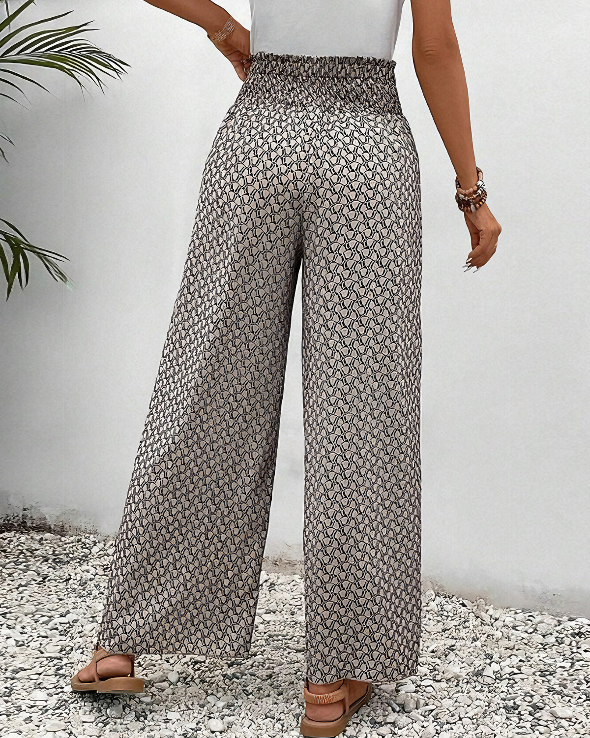 Sommerfeld | Lisette Hose mit weitem Bein und geometrischem Druck