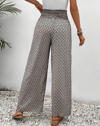 Sommerfeld | Lisette Hose mit weitem Bein und geometrischem Druck