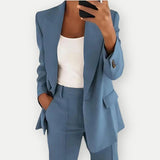 Damen Klassischer Zweiteiliger Business-Anzug