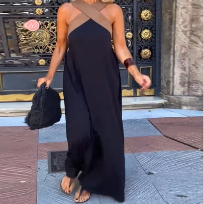 Salve™ - Elegantes Kleid mit Kontrastfarbe