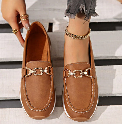 Ella - Orthopedic Flat Buckle Loafers