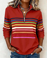 Sommerfeld | Gestreifter Pullover mit Viertel-Reißverschluss (1 Kaufen, 1 GRATIS dazu)