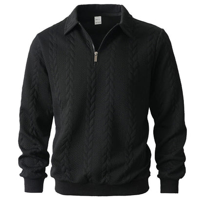 Eleganter Pullover mit Muster und Reißverschluss