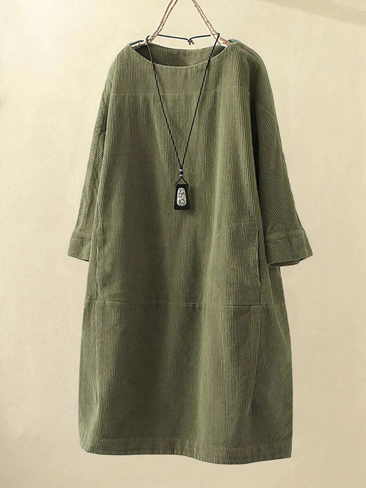 Velvra™ - Gemütliche Vintage Cord Tunika