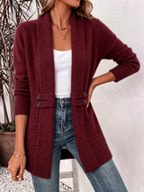 Ingrid| Eleganter Damen Cardigan - Offene Vorderseite & Eingearbeitete Taille