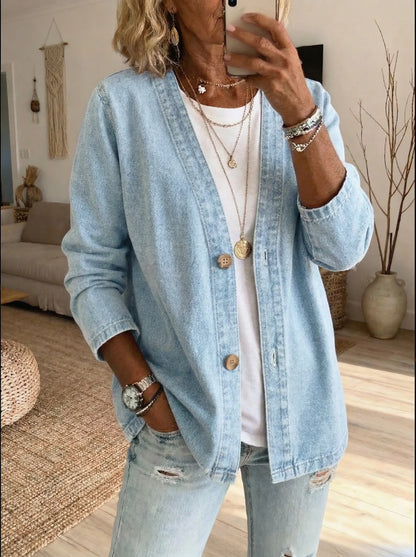 Dariah - Denim Knopfmantel