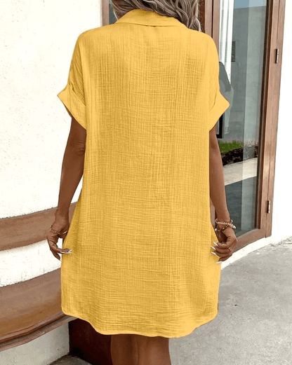 Luz™ - Bequemes Hemdkleid mit Knöpfen