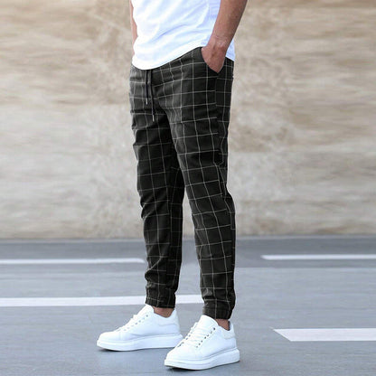 Sommerfeld™ | Herren Jogginghose kariert – Gerade geschnitten, Casual Streetwear, Frühling Freizeit