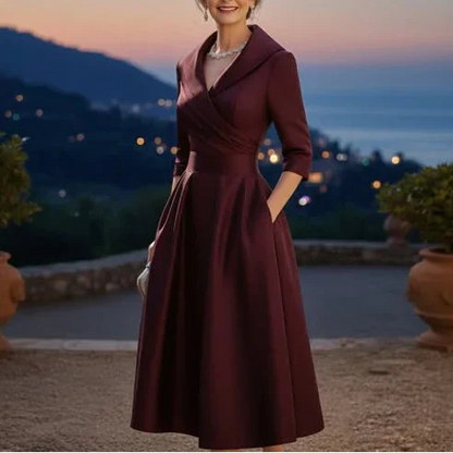 Lea™ - Elegantes Midikleid mit Dezentem Glanz
