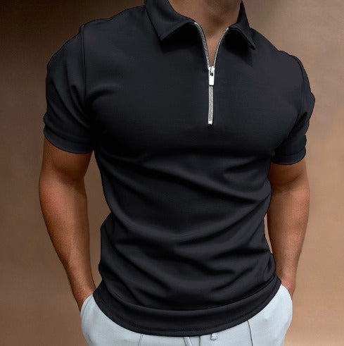 Reißverschluss-Poloshirt