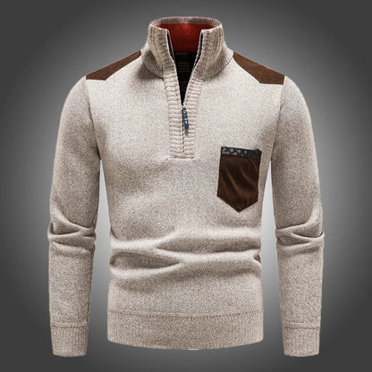 Pullover mit Reißverschluss aus Wolle