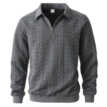 Eleganter Pullover mit Muster und Reißverschluss
