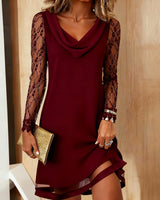 Peby™ - Elegantes A-Linien-Kleid mit Spitze