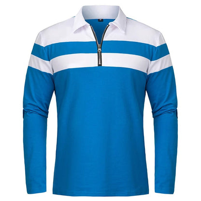 Elegant gestreifter Pullover mit Reißverschluss