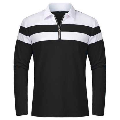 Elegant gestreifter Pullover mit Reißverschluss