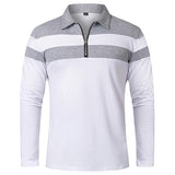 Elegant gestreifter Pullover mit Reißverschluss