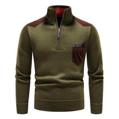 Pullover mit Reißverschluss aus Wolle