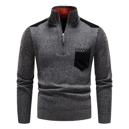 Pullover mit Reißverschluss aus Wolle