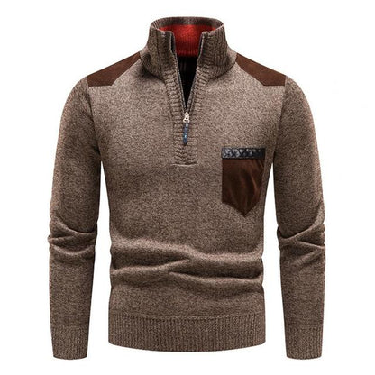 Pullover mit Reißverschluss aus Wolle