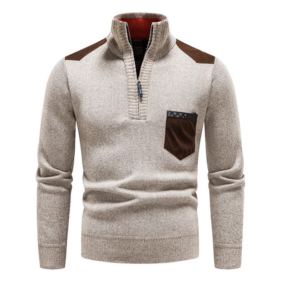 Pullover mit Reißverschluss aus Wolle
