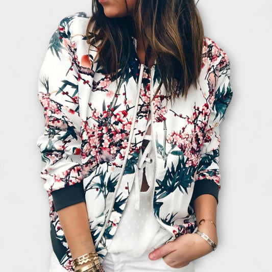 Sommerfeld™ | Kaelin – Stylische Bomberjacke mit Blumenmuster
