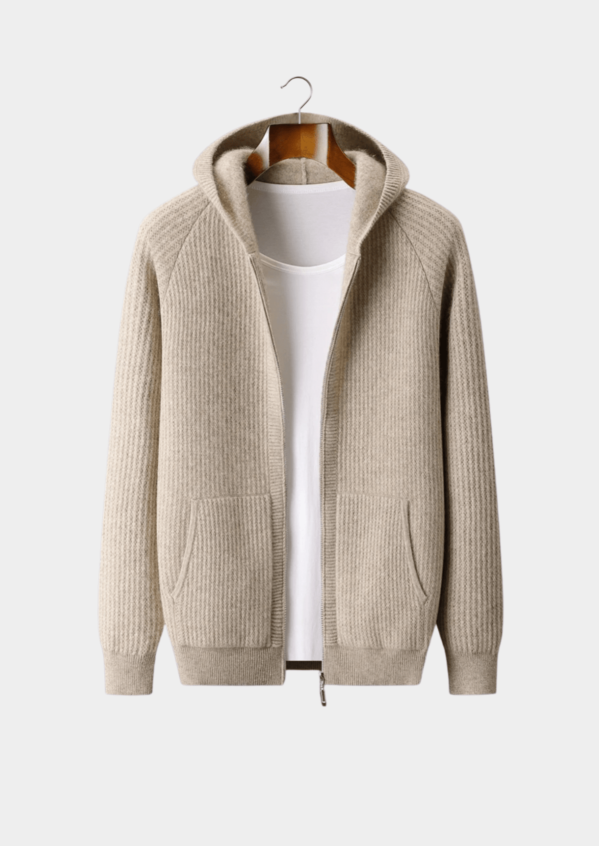 Sommerfeld | Merino Zip-Hoodie aus extra feiner Merinowolle