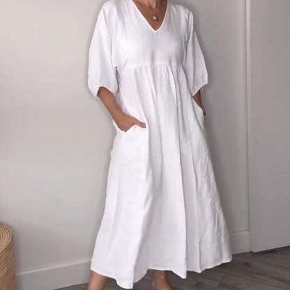 Willia™ – Bequemes, schickes Kleid mit V-Ausschnitt