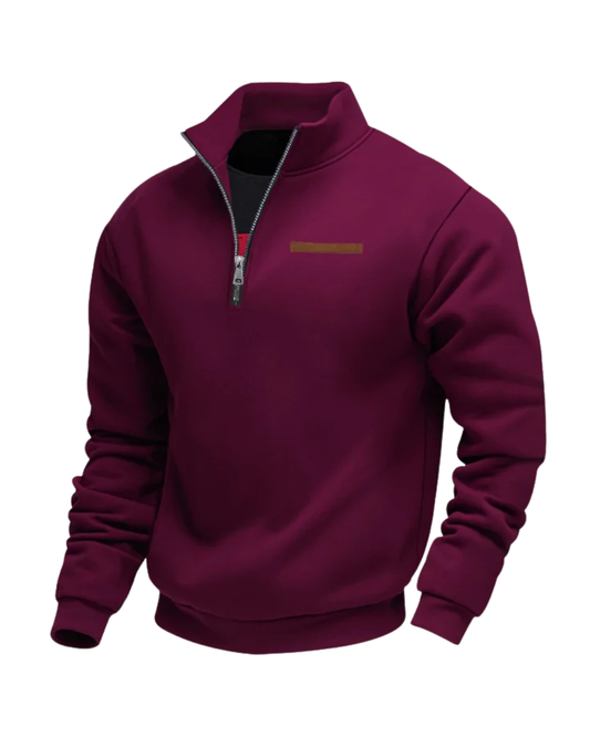 Lässiger Fleece-Zip-Pullover