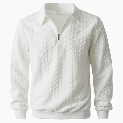 Eleganter Pullover mit Muster und Reißverschluss