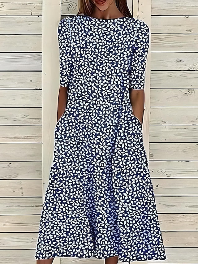 Sela™ – Sommerliches Midikleid mit elegantem Blumenprint